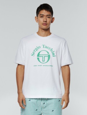 Sergio Tacchini Archype T-shirt Herr Vita | 8324TJFVW