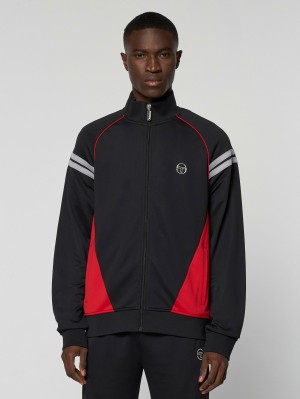 Sergio Tacchini Ascot Track Jackets Tracksuit Herr Svarta | 4093HOLAU