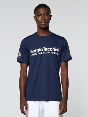 Sergio Tacchini Bimane Mch T-shirt Herr Marinblå | 9365HMCBY