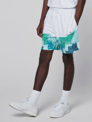 Sergio Tacchini Corsico Shorts Herr Vita Mörkmintgröna | 0924SQFIY
