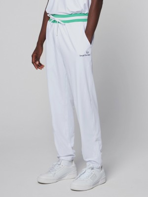 Sergio Tacchini Corsico Träningsbyxor Herr Vita Mörkmintgröna | 7486PXIOU