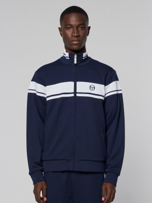 Sergio Tacchini Damarindo Track Jackets Jacka Herr Blå Vita | 1938QXMNS