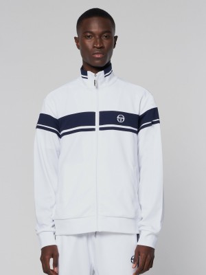 Sergio Tacchini Damarindo Track Jackets Tracksuit Herr Vita Marinblå | 0496ZCMHR