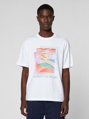 Sergio Tacchini Fade T-shirt Herr Vita | 0315SPGVN