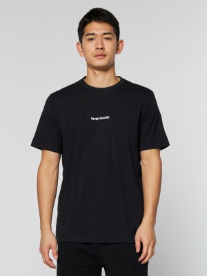 Sergio Tacchini Fine T-shirt Herr Svarta Vita | 0518KDLQB