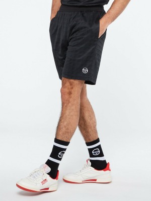 Sergio Tacchini Geo Shorts Herr Svarta | 6987UJBIP