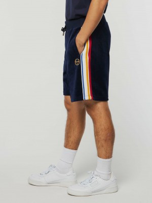 Sergio Tacchini Goran Velour Track Archivio Shorts Herr Blå | 2706HLTUC
