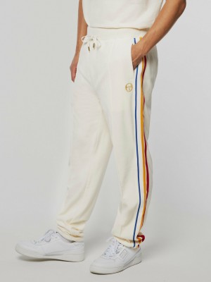Sergio Tacchini Goran Velour Track Pants Archivio Velour Tracksuit Herr Svarta | 7329SFGTM