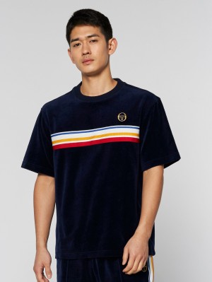 Sergio Tacchini Ivanes T-shirt Herr Blå | 9470WUQGT