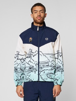 Sergio Tacchini Monte Carlo Track Jackets Tracksuit Herr Blå | 5164DPBEO