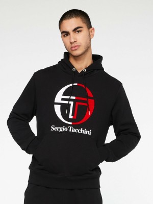 Sergio Tacchini New Iberis Hoodie Herr Svarta | 4780KBPUY