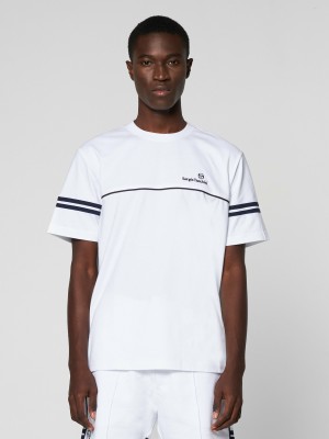 Sergio Tacchini Orion T-shirt Herr Vita Vita | 3248RLKAU