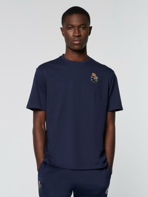 Sergio Tacchini Rally Mch T-shirt Herr Marinblå | 1967UVNWP
