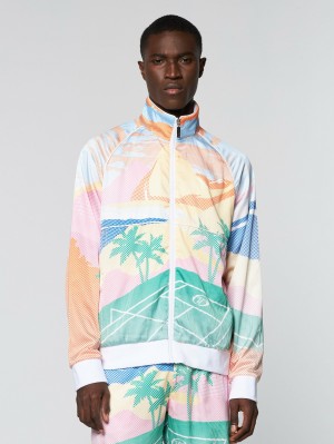 Sergio Tacchini Riviera Track Jackets Jacka Herr Mörkmintgröna Olika Färger | 7602CBHXY