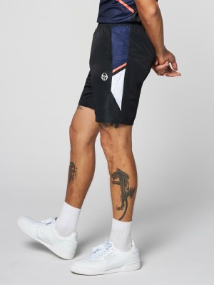 Sergio Tacchini Scaleno Shorts Herr Svarta Marinblå | 9574EOGTR