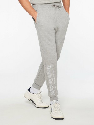 Sergio Tacchini Serif Logo Sweatpant Hoodie Herr Grå | 8653BXJTL