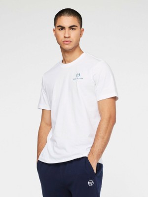 Sergio Tacchini Serif Logo T-shirt Herr Vita | 7628UXYWR