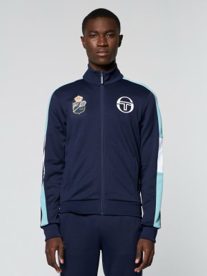Sergio Tacchini Slam Staff Track Jackets Jacka Herr Marinblå | 1674PKSYA