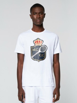 Sergio Tacchini Underspin Mch T-shirt Herr Vita | 6954WIFUG