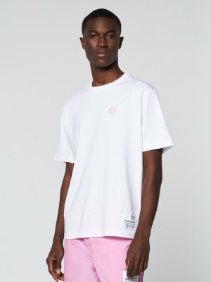 Sergio Tacchini Vernazza T-shirt Herr Vita Rosa | 9721THYCX